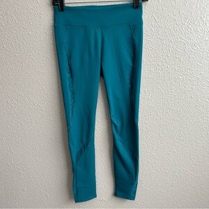 Fabletics Teal Mesh Ankle 25” Active High Rise‎ Leggings
